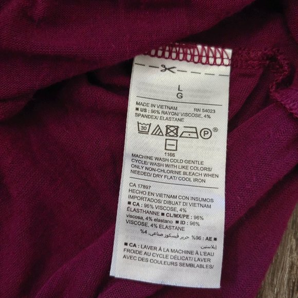 Old Navy Cross Necked Magenta Tunic with Slits - Picture 9 of 9